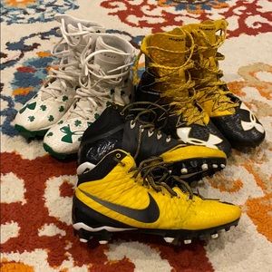 Under Armour/Nike football cleats( Lot of 3 pair )